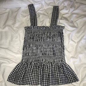 Peplum gingham urban outfitters top!